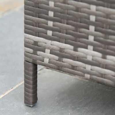 Steel Tube Frame 5 Piece Outdoor Patio Furniture Set with PE Rattan Chairs and Ottomans