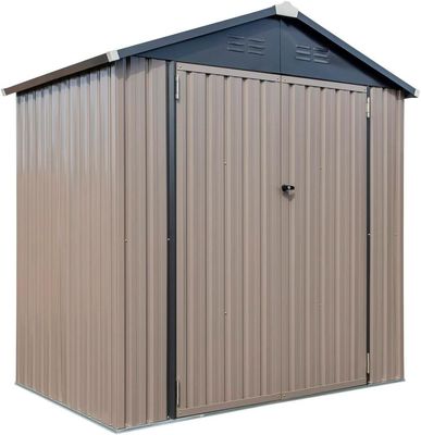 Metal Type Steel Storage Shed for Backyard AJUNION 6x4 Outdoor Galvanized Tools House