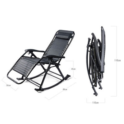 Custom Logo Sun Recliner Lounge Chair Outdoor Garden Camping Foldable Portable Chair