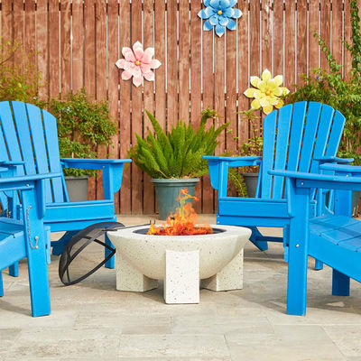 Outdoor Product 3 in 1 Round Wood Burning Firepit Charcoal BBQ Grill Table for Bonfire Party