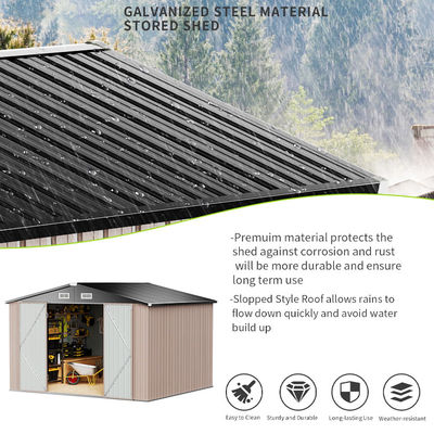 113*8.7*63 inch Modern Backyard Lawn Tool Shed House for Waterproof Garden Storage