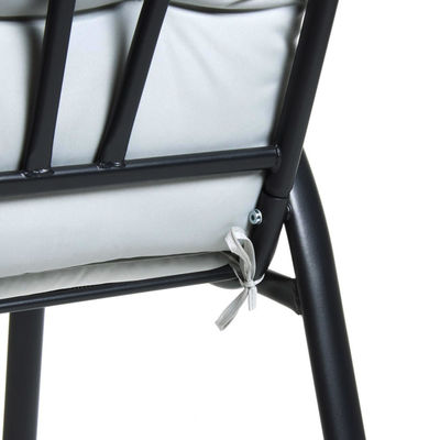 Leisure Outdoor Furniture Removable Stackable Folding Iron Metal Chair with Arm