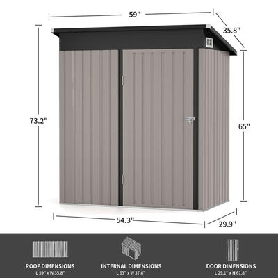 Small Garden Metal Steel Storage House Outdoor Backyard Portable Waterproof Bike Shed