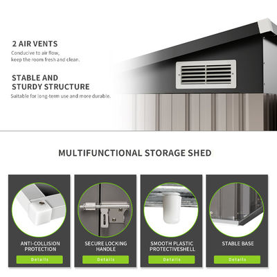 Small Garden Metal Steel Storage House Outdoor Backyard Portable Waterproof Bike Shed