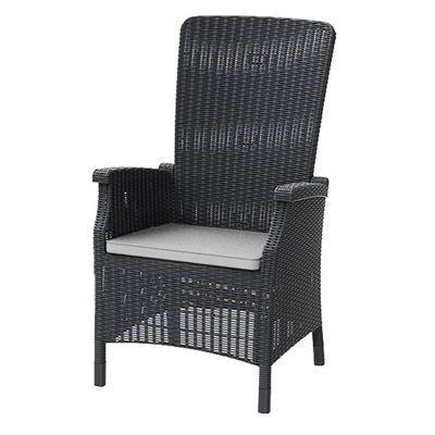 Garden Chair for Outdoor Furniture Plastic High Back Coffee Dining Arm Chair in Patio