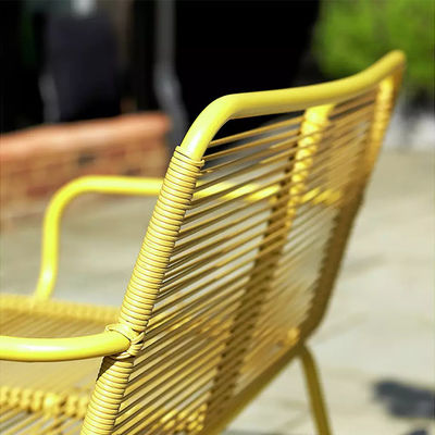Villa AJUNION 4 Seater Metal Garden Furniture Balcony Patio Set Bistro Set Steel Garden Set