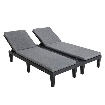 Plastic Stackable Adjustable Sun Lounger Chair for Outdoor Beach Patio Hotel Swimming Pool