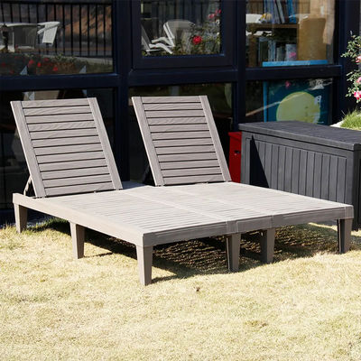 Plastic Stackable Adjustable Sun Lounger Chair for Outdoor Beach Patio Hotel Swimming Pool
