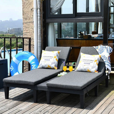 Plastic Stackable Adjustable Sun Lounger Chair for Outdoor Beach Patio Hotel Swimming Pool