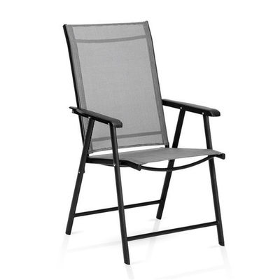 Outdoor Cafe Garden Balcony Patio Beach Metal Iron Folding Armchair with Mail Packing