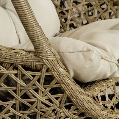 Modern Design Style AJUNION Patio Swings WickerRattan Hanging Chair for Outdoor Furniture