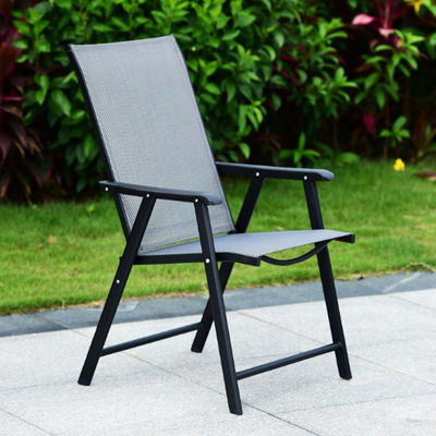 Outdoor Cafe Garden Balcony Patio Beach Metal Iron Folding Armchair with Mail Packing