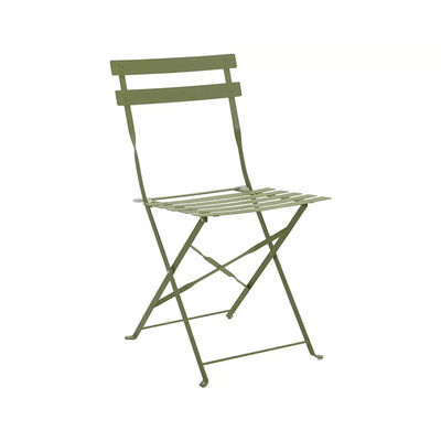 AJUNION 4 Seater Folding Metal Patio Set Steel Garden Set Folding Table and Chair Outdoor Bistro Set