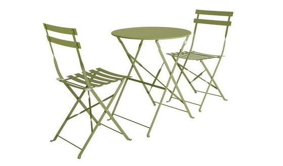 Stylish Metal Steel Garden Set for Patio Garden Cottage W80xD68xH82cm Outdoor Bistro Set