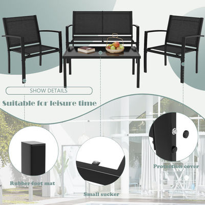 Product Weight 50.66 lb. Modern Steel Garden Furniture Set for Outdoor Entertaining