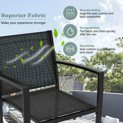 Product Weight 50.66 lb. Modern Steel Garden Furniture Set for Outdoor Entertaining