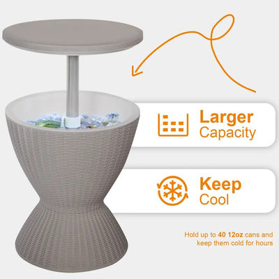 Versatile Ice Cooler Lift Top Table for Outdoor Camping Picnic Beach Cafe Bistro Garden