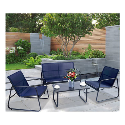 Sturdy and Stylish AJUNION 4 Piece Outdoor Furniture Steel Metal Garden Set for Patio