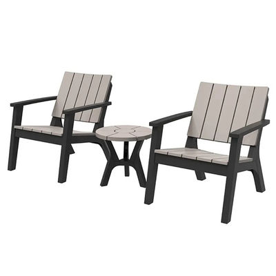 Plastic Wood Table and Chair Set for Nordic Outdoor Patio Garden Balcony Cafe Restaurant