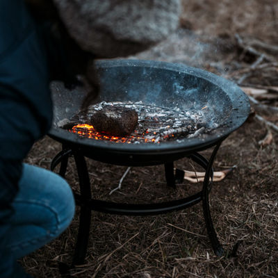 Backyard Garden Camping Bonfire Charcoal BBQ Grill Fire Pit Bowl with Customized Logo