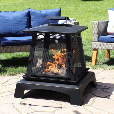 Outdoor Portable Wood Burning Firepit for Backyard Garden Bonfire Camping Picnic
