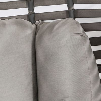 Metal Frame All Weather Hanging Chair with Polyester Cushion and Garden Single Seating