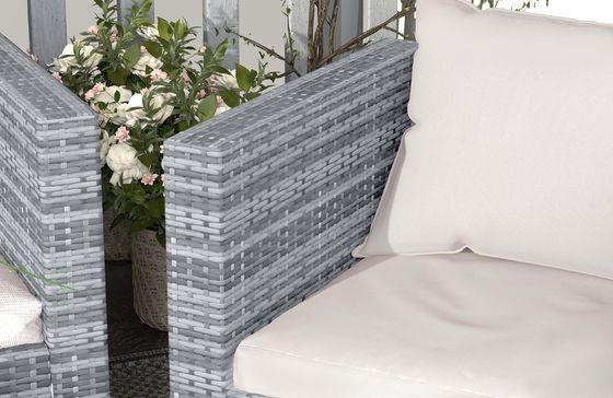 Mail Packing Y AJUNION Wicker Rattan Garden Sofa Set Outdoor Furniture Sectional