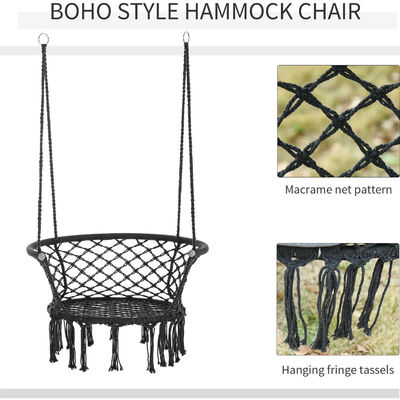 Outdoor Furniture Macrame Cotton Rope Hammock Chair Swings for Indoor and Outdoor