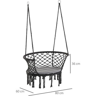Outdoor Furniture Macrame Cotton Rope Hammock Chair Swings for Indoor and Outdoor