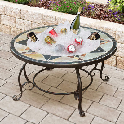 Outdoor Garden Picnic Firepit with Portable Wood Burning Firepit and Korean Charcoal BBQ