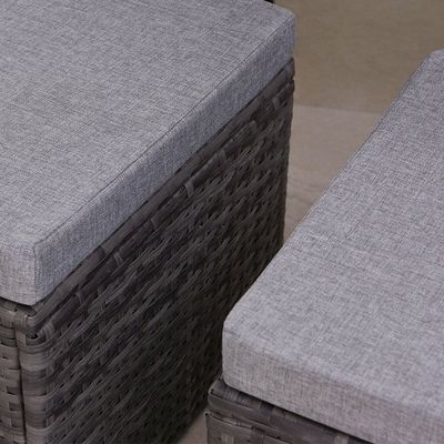 Leisure Outdoor AJUNION 4 Seat Wicker Rattan Garden Furniture Sofa Corner Lounge Set