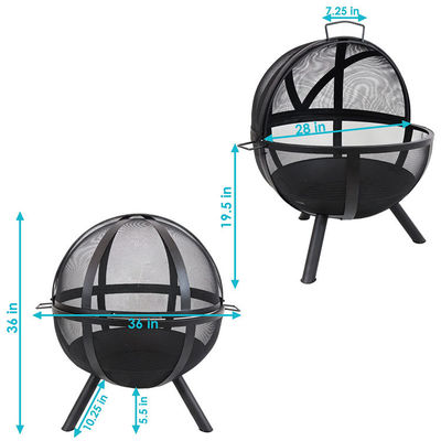 Outdoor Patio Backyard Garden Bonfire Firepit for Steel Wood Burning Charcoal Fire Pit