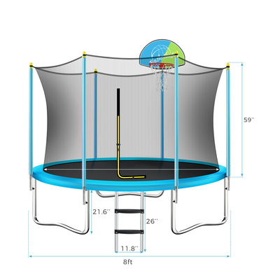Outdoor Trampoline Park with Stainless Steel Frame and 800 lbs Max. Weight Capacity