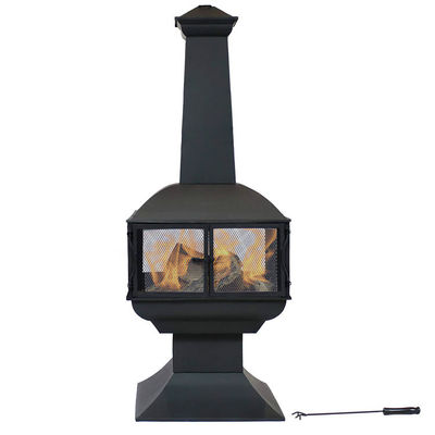 Outdoor Patio Backyard Garden Camping Heavy Duty Steel Wood Burning Firepit with Poker