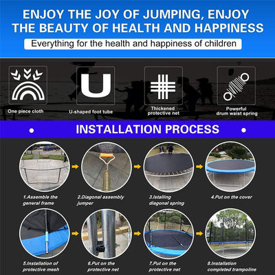 Experience the Joy of Bouncing with AJUNION 10ft Park Trampoline and Enclosure Net