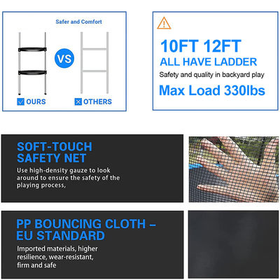 Experience the Joy of Bouncing with AJUNION 10ft Park Trampoline and Enclosure Net