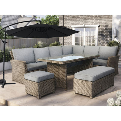 Stool Size L.44 X W.44 X H.41cm AJUNION PE Rattan Garden Set for Your Outdoor Space