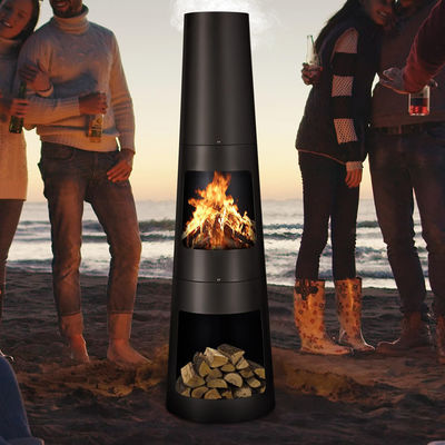 Outdoor Patio Garden Camping Fire Pit with Poker Cast Iron Charcoal Fireplace Chimenea