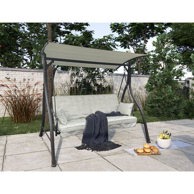 Comfortable and Durable 3 Seater Garden Swing Chair with Canopy Weight Capacity 340kg