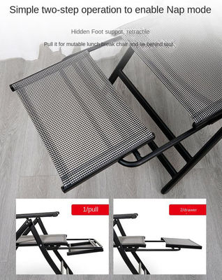 Outdoor Indoor Foot Pedal Mesh Fabric Pvc Chair Folding Sleeping Lounge Chair for Beach