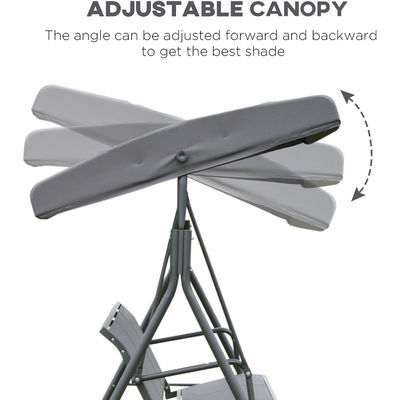 AJUNION 3 Seater Hammock Swing Chair with Canopy Transform Your Porch and Patio Space