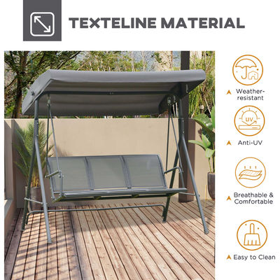 AJUNION 3 Seater Hammock Swing Chair with Canopy Transform Your Porch and Patio Space