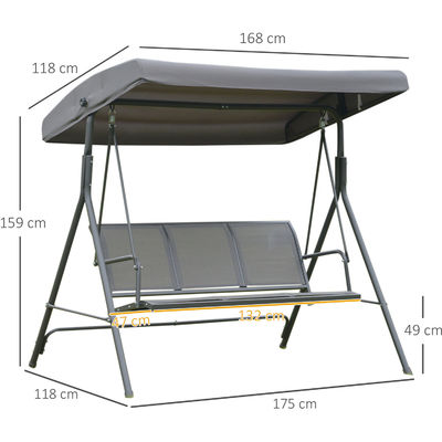 AJUNION 3 Seater Hammock Swing Chair with Canopy Transform Your Porch and Patio Space