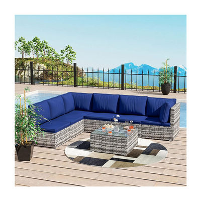 Modern Design PE Rattan Outdoor Furniture Set for Garden Wicker Weave Sectional Sofa Set