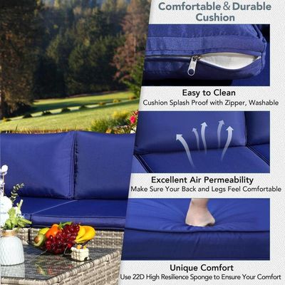 Modern Design PE Rattan Outdoor Furniture Set for Garden Wicker Weave Sectional Sofa Set
