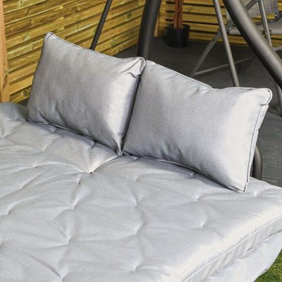AJUNION 3 Seater Outdoor Swing Bed Patio Swings Hanging Chair Mail Packing Y Included