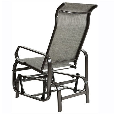 Metal Frame Outdoor Bistro Patio Garden Single Rocking Lounge Chair with Custom Logo