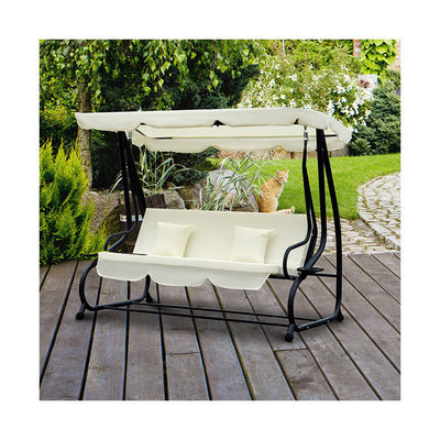 Garden Swing Hanging Chair with Powder-coated Finish and Spring Hook W120xL200xH164cm
