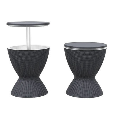 48.5*48.5*57.5cm Custom Logo Ice Cooler Lift Top Coffee Wine Beer Table for Outdoor Camping