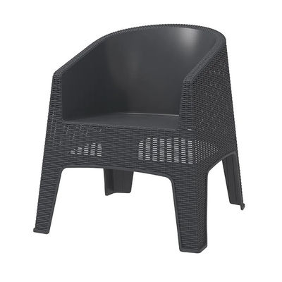 Outdoor Garden Chair Plastic Stackable Coffee Dining Arm Chair Villa Patio Armchair